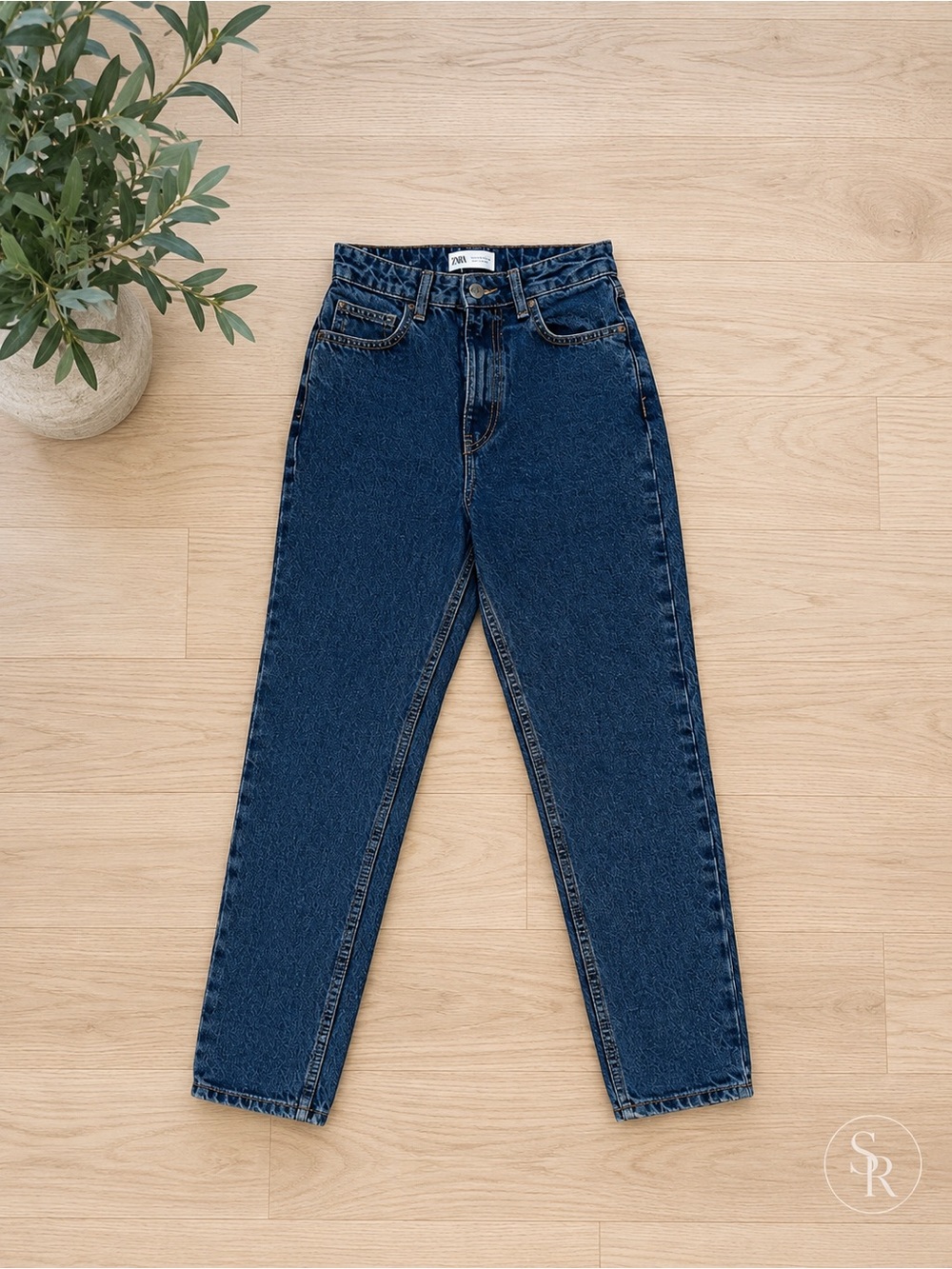 Zara Dark Wash High Rise Straight Leg Jeans Women’s US 2 EUR 34 Denim